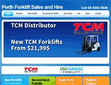 Tablet Screenshot of forkliftswa.com.au